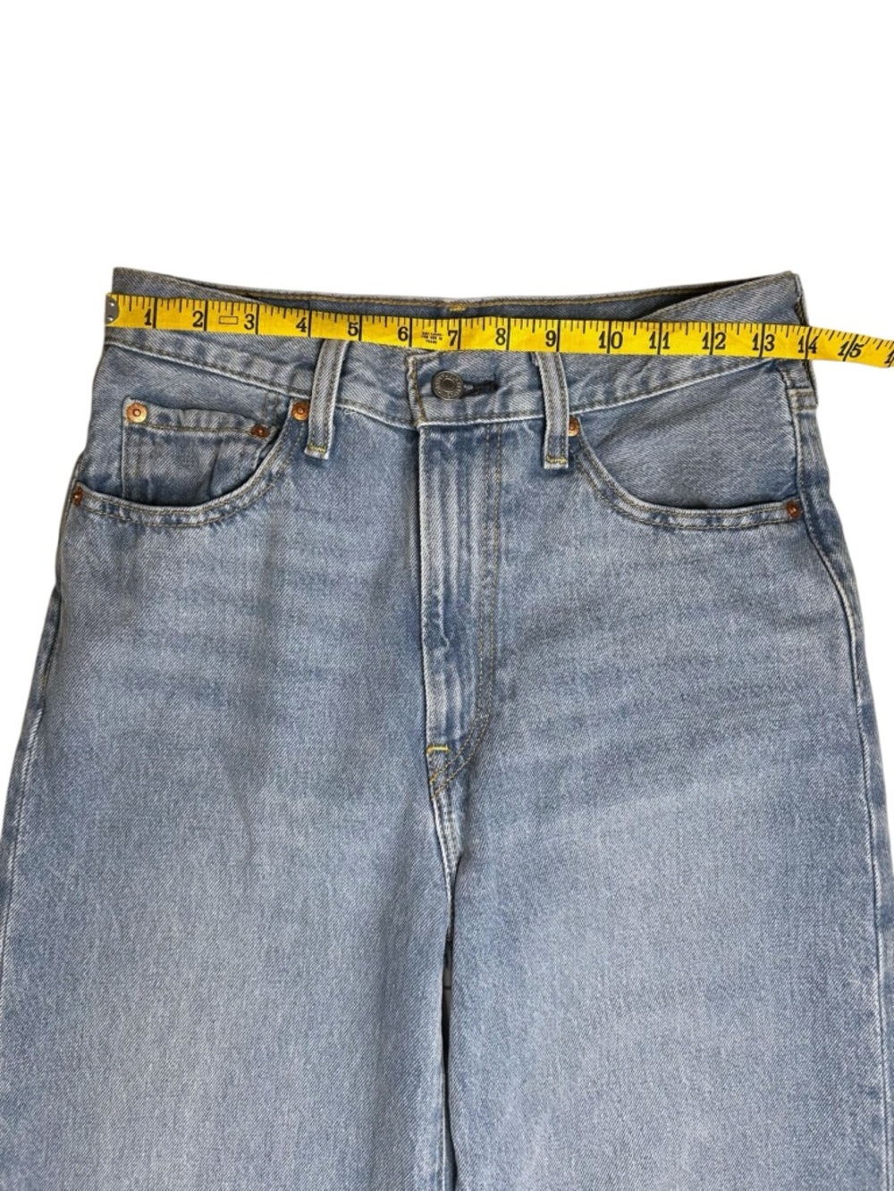 Levi's Ribcage Wide Leg Jeans High Rise Light Wash 27x32 Women's - Picture 8 of 14